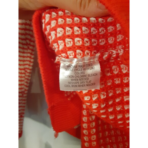 Style & Co. Coral Escape Long Sleeve Cardigan Sweater Gold Buttons Sz M NWT - Picture 7 of 8